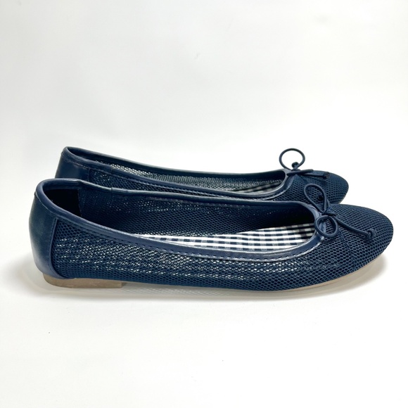 American Eagle Navy Mesh Ballet Flats Size 7.5 Slip On - Picture 4 of 6